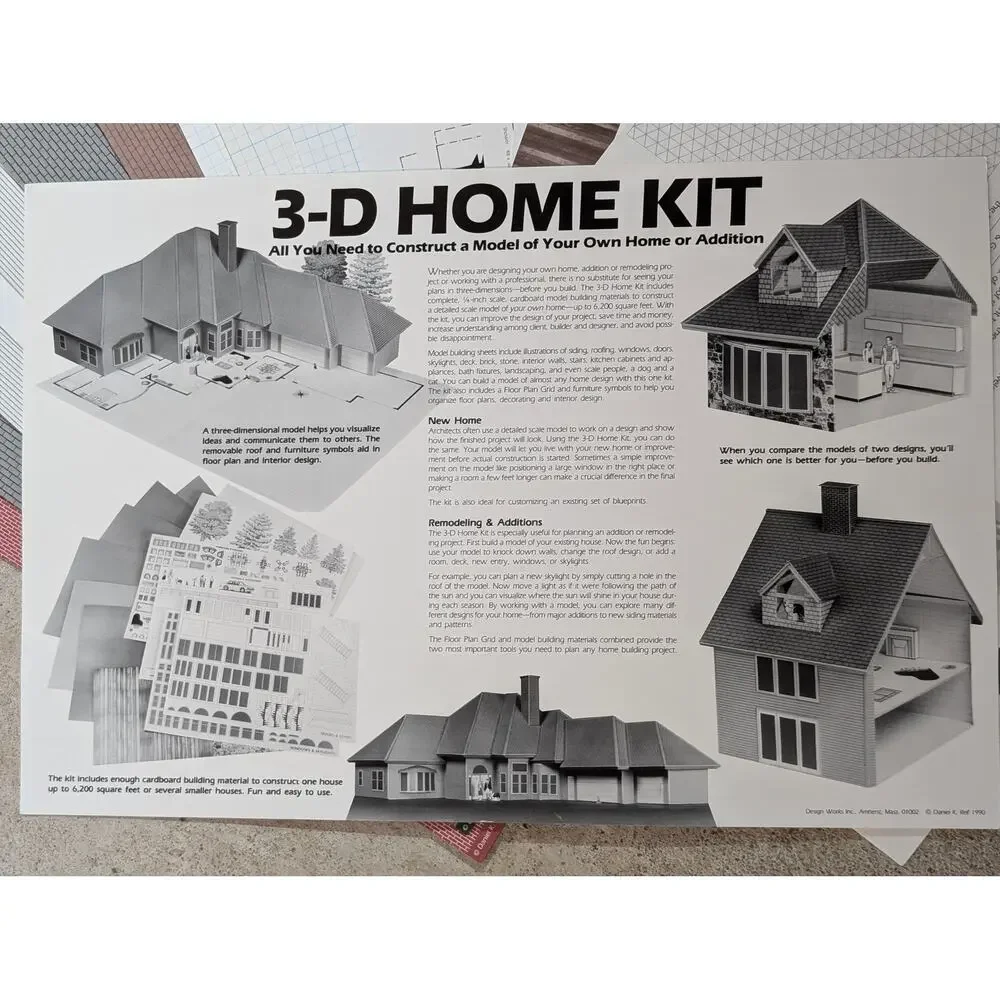 3-D Home Kit All You Need To Construct A Model DIY Home Addition 1990 Edition